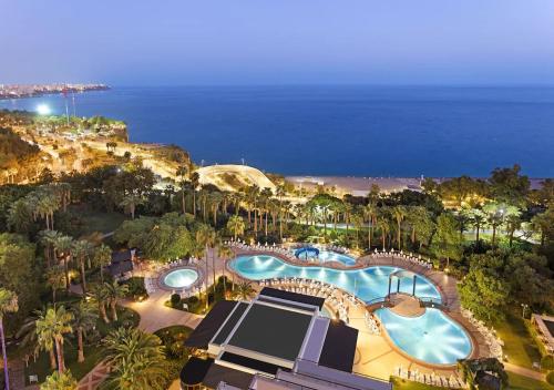an overhead view of a pool at a resort at Özkaymak Falez Hotel in Antalya