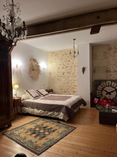Postel nebo postele na pokoji v ubytování la chambre d amis