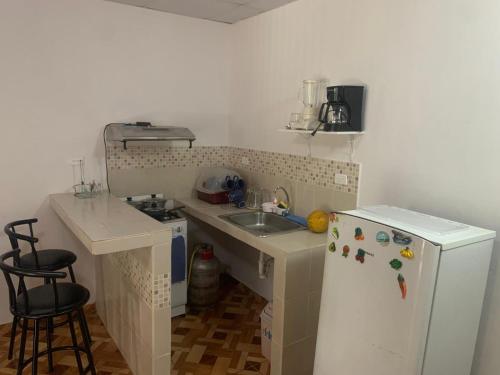 Apartamento Oderay tesisinde mutfak veya mini mutfak