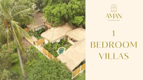 an aerial view of a bedroom villas at AMAN Villas & SPA in Gili Islands