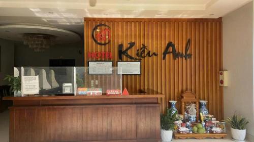a store front with a counter with a counter sidx sidx sidx at Kieu Anh Hotel Phu Tho in Thanh Sơn