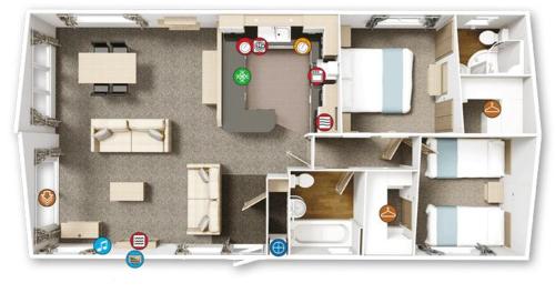 a rendering of a floor plan of a house at Shrimp Shack in Heysham