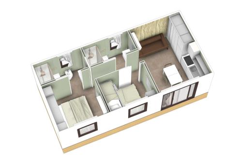 a rendering of a floor plan at Pra' delle Torri Village in Caorle