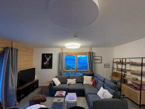 Grand appartement avec accès direct aux pistes et vue Mont Blanc