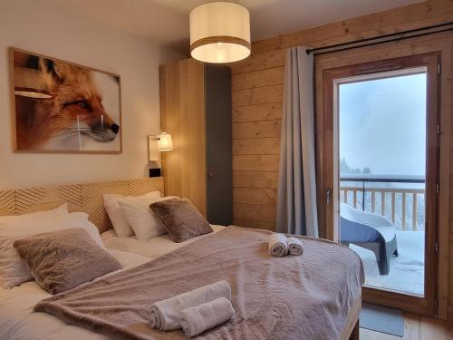 Grand appartement avec accès direct aux pistes et vue Mont Blanc
