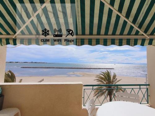 Duplex Les Palmiers sur la Plage CLIM WIFI 1ère ligne 4 personnes - ROSSIconciergerie - Linge inclus