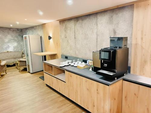 Dapur atau dapur kecil di Hotel Hecher