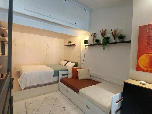 Duplex Mezzanine 5 pers. · Ski aux pieds · Vue Mont Blanc