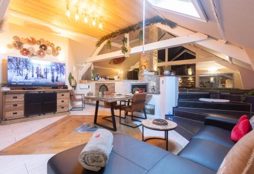 O zonă de relaxare la La Suite Diamant