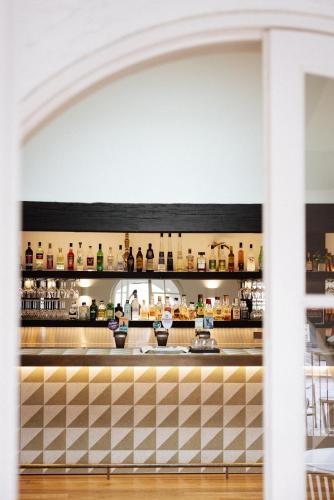 a view of the bar of a restaurant at The Oaks Ranch in Tomakin