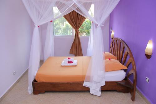Cama o camas de una habitación en Hotel-Residence Au Sable Blanc