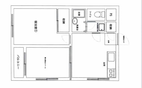 a floor plan of a house at コージー久が原トイレお風呂共用鍵付き個室 in Tokyo