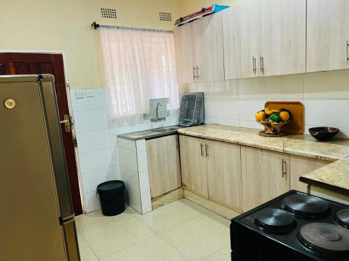 Kuchyň nebo kuchyňský kout v ubytování chobe apartments