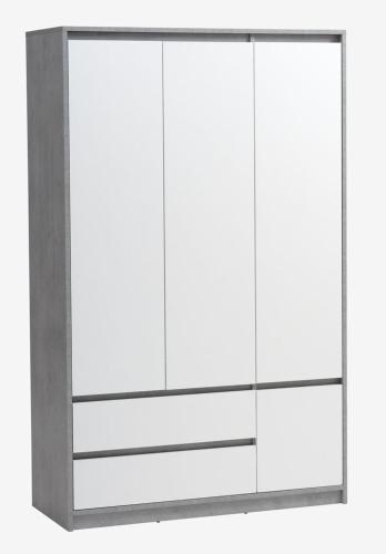 a white dresser with four drawers on it at Hotel1234 in Polska Cerekiew