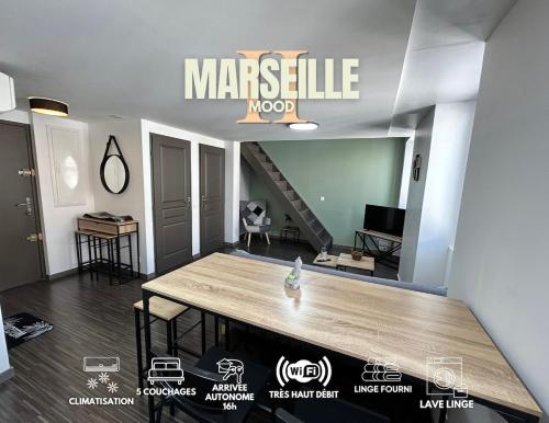 Marseille Mood II - Centre ville - calme - Duplex - 5 couchages - cuisine complète
