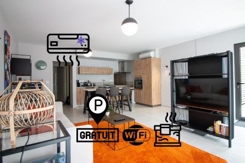 Le Celya, Jacuzzi et Parking Privatif avec Borne de Recharge Voiture Electrique