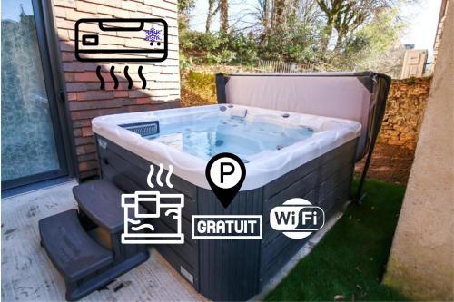Bella, Jacuzzi Partagé & Parking avec Borne de Recharge Voiture Electrique