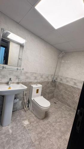 a bathroom with a toilet and a sink at Room for rent daily and monthly in Ajman 