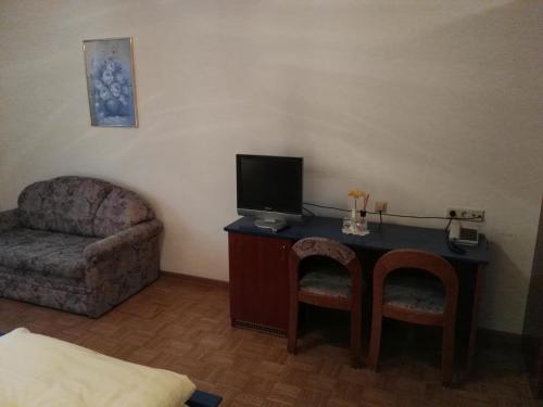 TV a/nebo společenská místnost v ubytování Hotel Seltenriegel