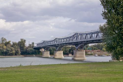 a bridge over a body of water at Vadvirág 5 by DunaVibe in Baja