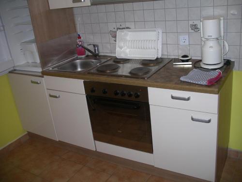 Virtuvė arba virtuvėlė apgyvendinimo įstaigoje Apartments Marija