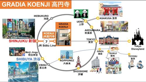 New - 4 min to Shinjuku! 4 Bedrooms Villa 970 sq ft in Koenji, 10 people, 8 min walk to JR Koenji station - GRADIA Koenji Hotel