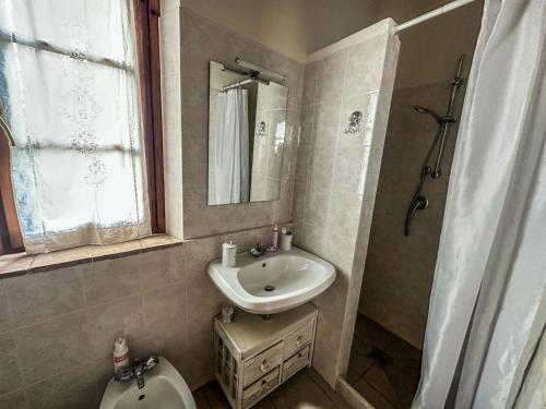 a bathroom with a sink and a toilet at Agriturismo Dandelion in Città della Pieve