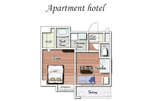 a floor plan of a apartment building at Canaan Chuocho Building A in Kagoshima