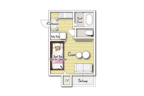 a picture of a floor plan of a house at Suncity Hakata in Hakata