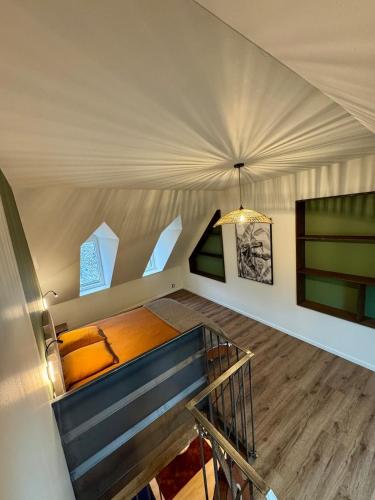 a room with a bed in a tent at L'Echappée Belle in Laguiole