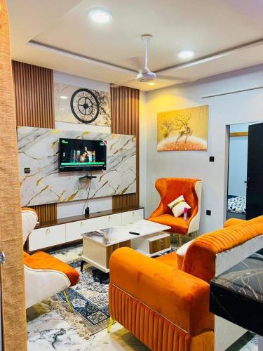 2 bedroom villa living room in Ouaga 2000 behind FSR-B