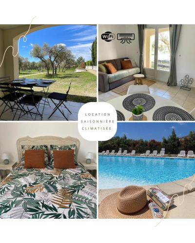 Le Baptistou - Terrasse privée & accès Piscine