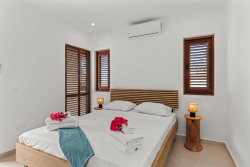 Llit o llits en una habitació de Villa Brasa