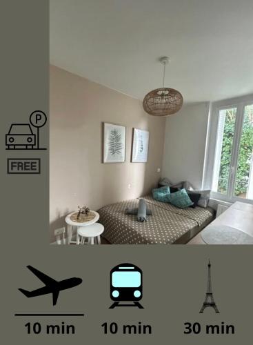 Studio moderne proche de Paris