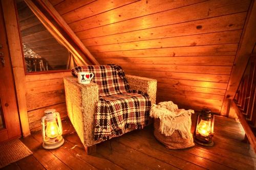 Llit o llits en una habitació de Kakerdaja Private Sauna