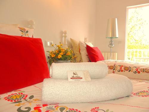 Ένα ή περισσότερα κρεβάτια σε δωμάτιο στο Villa Palmer I Beachhouse