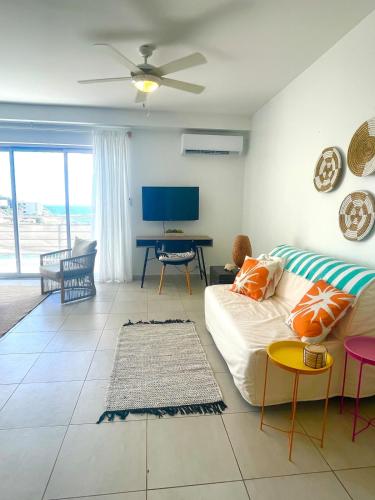 Et tv og/eller underholdning på Oceanview Condo SXM