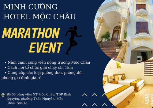 a flyer for a marathon event in a house at Minh Cường Hotel Mộc Châu in Mộc Châu