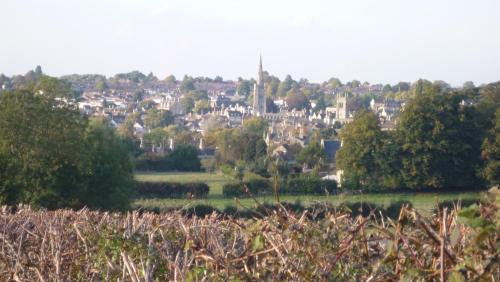a view of a town from a field at The Little Annexe in Stamford