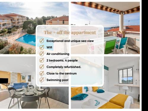 Appartement 4 étoiles - Vue mer - Piscine - 2 chambres - Garage