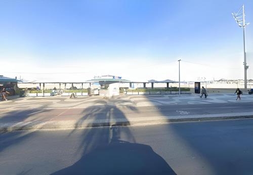 a parking lot with people skateboarding on the street at 360 Copa Galeria Ritz By SUHCasa in Rio de Janeiro