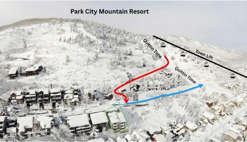 a map of the park city mountain resort at Summit Home Multi-level with PC Views Ski Trail in Park City