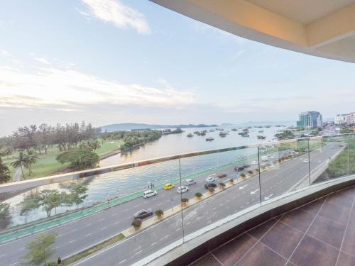 a view of a river from a building at Luxury Condominium at Loft Imago in Kota Kinabalu