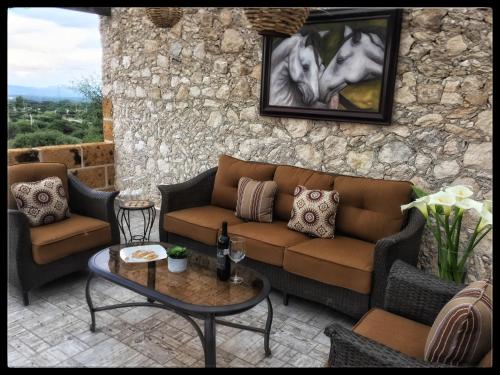 Zona de estar de Cabañas Rancho San Jorge