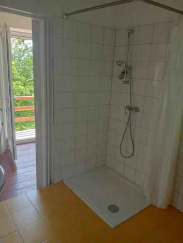 un baño con ducha con ducha en Vale, en Vale