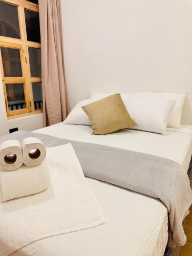 Llit o llits en una habitació de Casa Entre Rocas