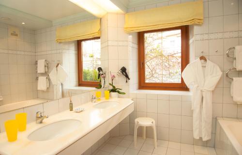 Koupelna v ubytování Das Landhaus Apartments Prägant