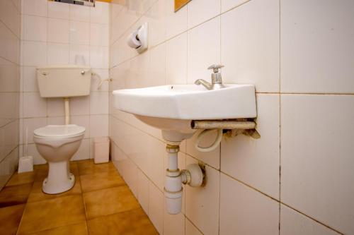 Koupelna v ubytování Hotel Nomad
