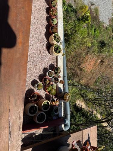 an overhead view of a line of pipes with food at City Dodge Home in Xuan An