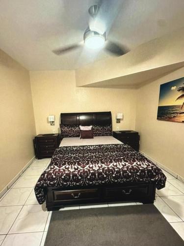 a bedroom with a large bed in a room at Escape to paradise in Providenciales